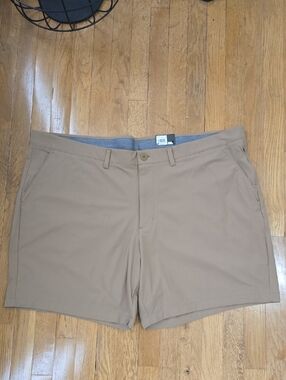 FLX BRAND MEN'S BIG & TALL PREMIUM BROWN SHORTS SIZE 52
